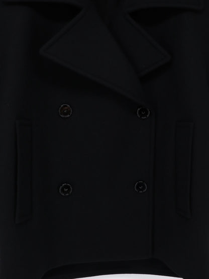 Compact double-wool cocoon peacoat thumbnail