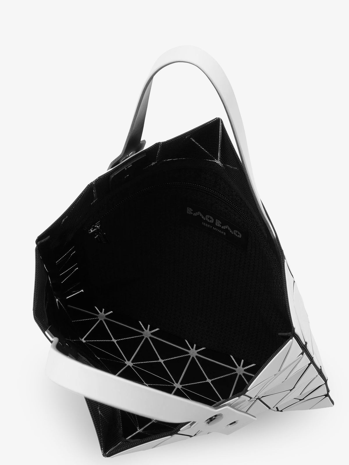 Lucent shoulder bag with triangular pattern