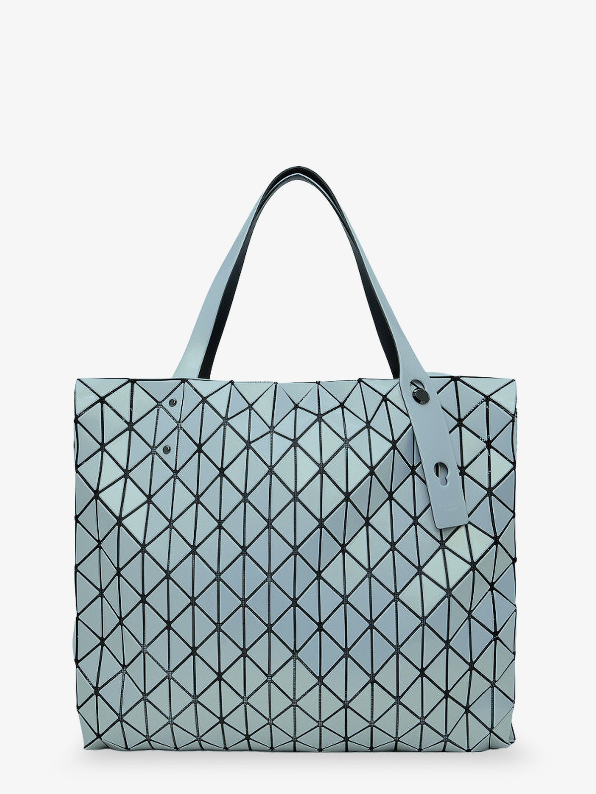 Row Metallic shoulder bag with triangular pattern