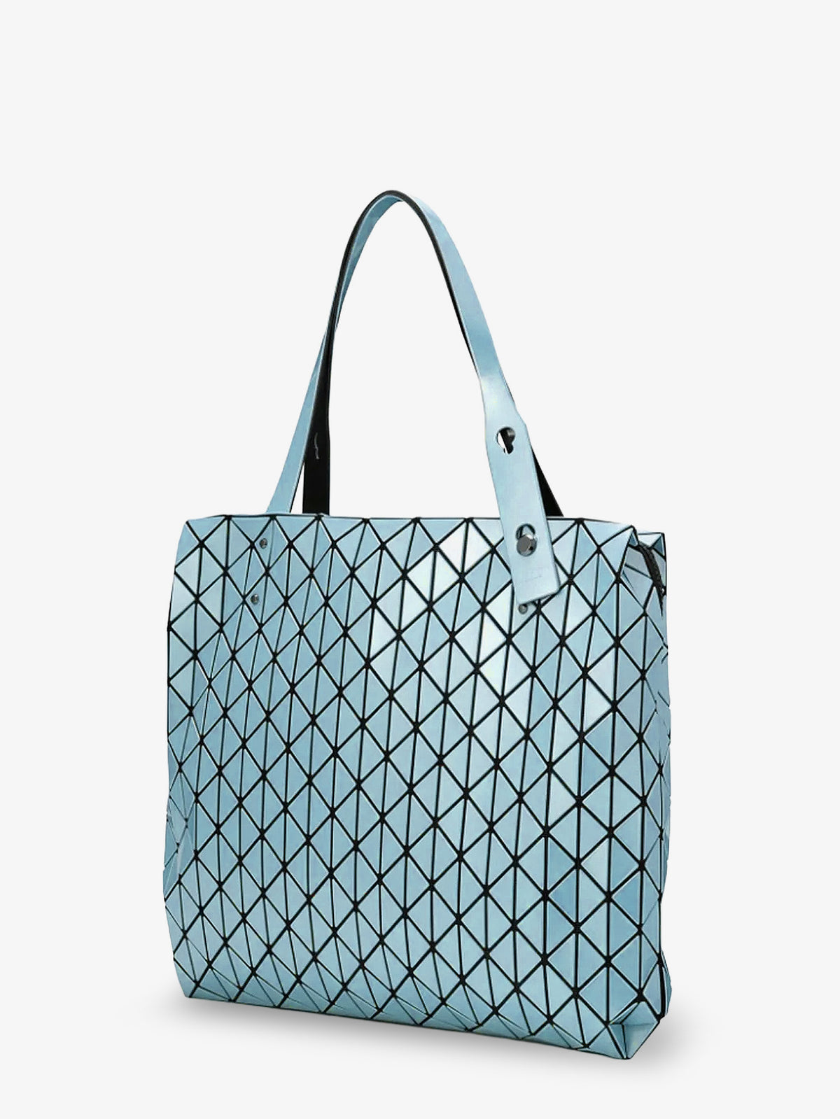 Row Metallic shoulder bag with triangular pattern