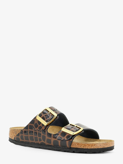 Arizona leather sandals with crocodile print thumbnail