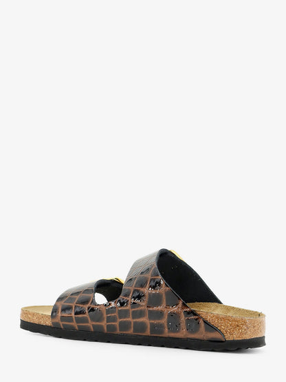 Arizona leather sandals with crocodile print thumbnail
