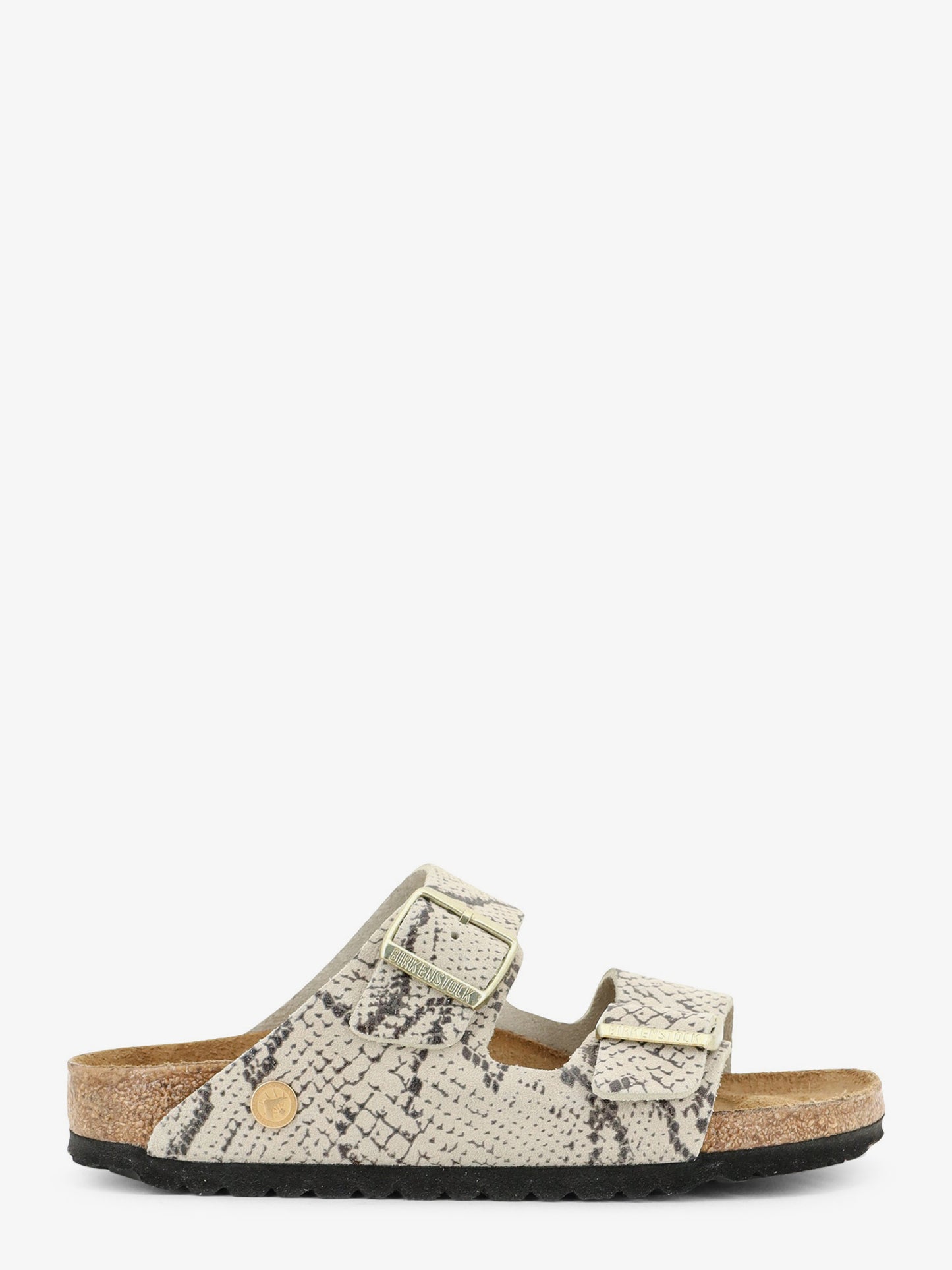 Arizona Snake Oyster Sandals in Python Print Leather