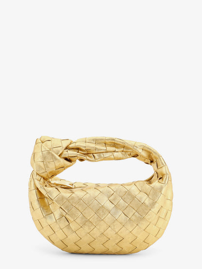 Mini Jodie leather handbag with a foggy mirror effect braided motif thumbnail