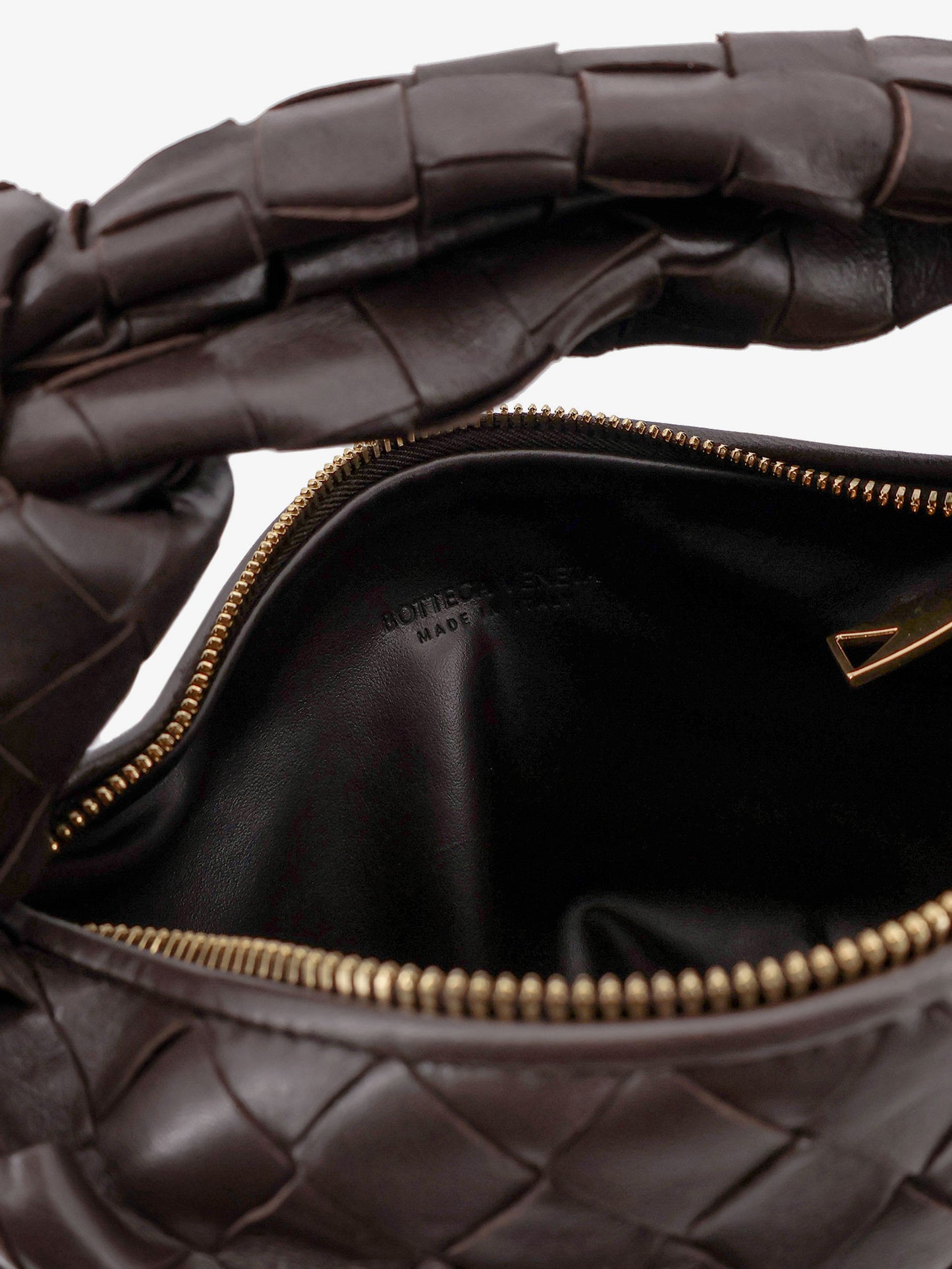 Mini Jodie leather handbag with Intrecciato motif
