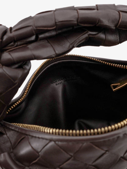Mini Jodie leather handbag with Intrecciato motif thumbnail