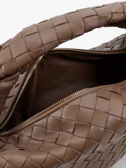 Jodie Small leather handbag with Intrecciato motif thumbnail