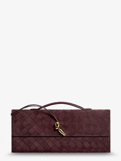 Andiamo Suede Clutch with Intrecciato pattern thumbnail