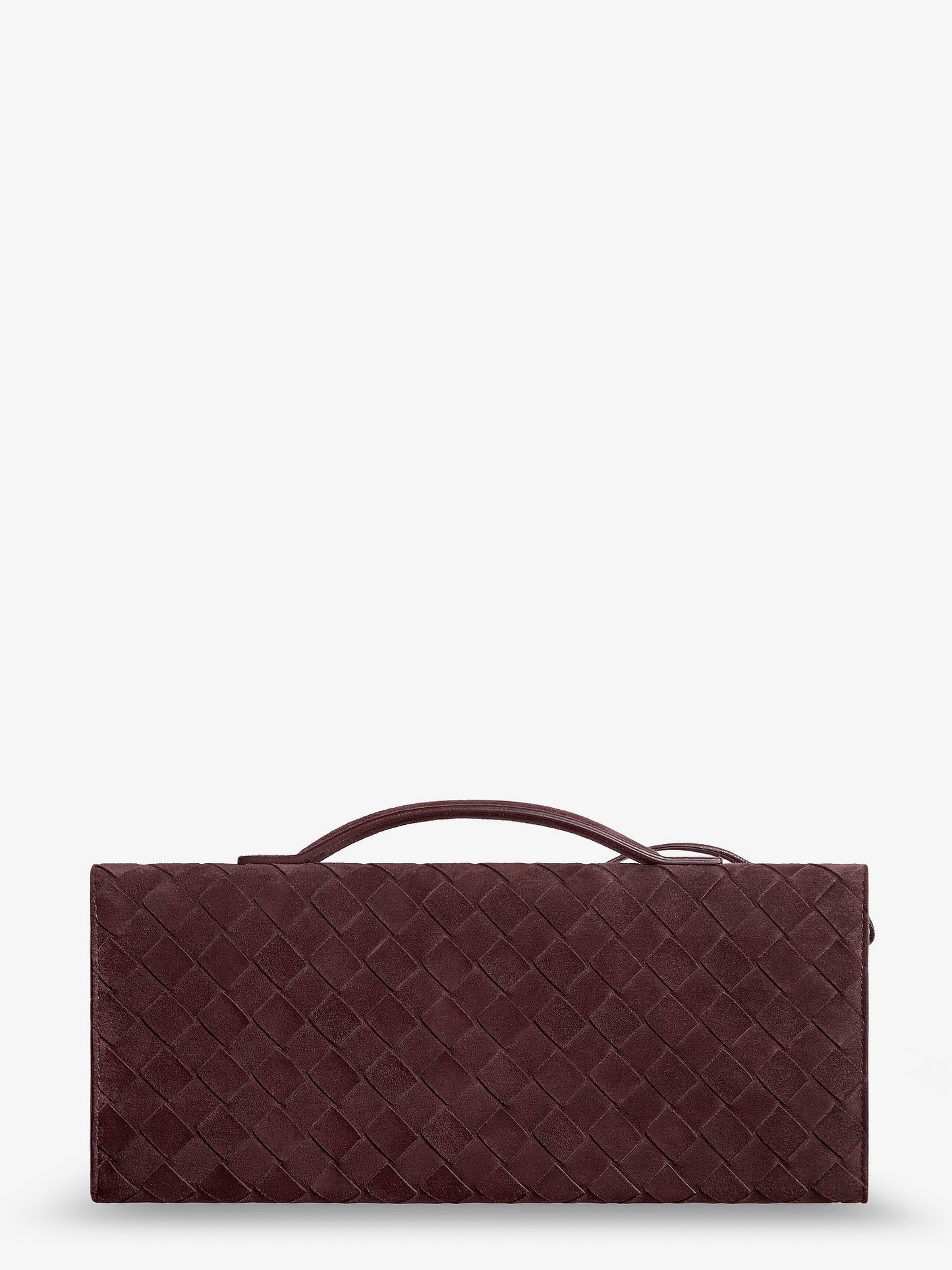 Andiamo Suede Clutch with Intrecciato pattern