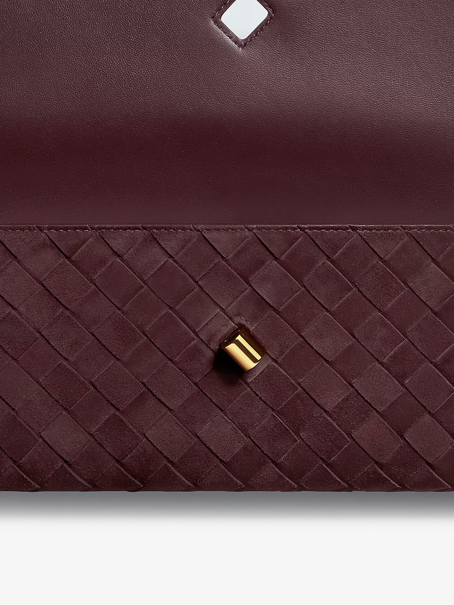Andiamo Suede Clutch with Intrecciato pattern