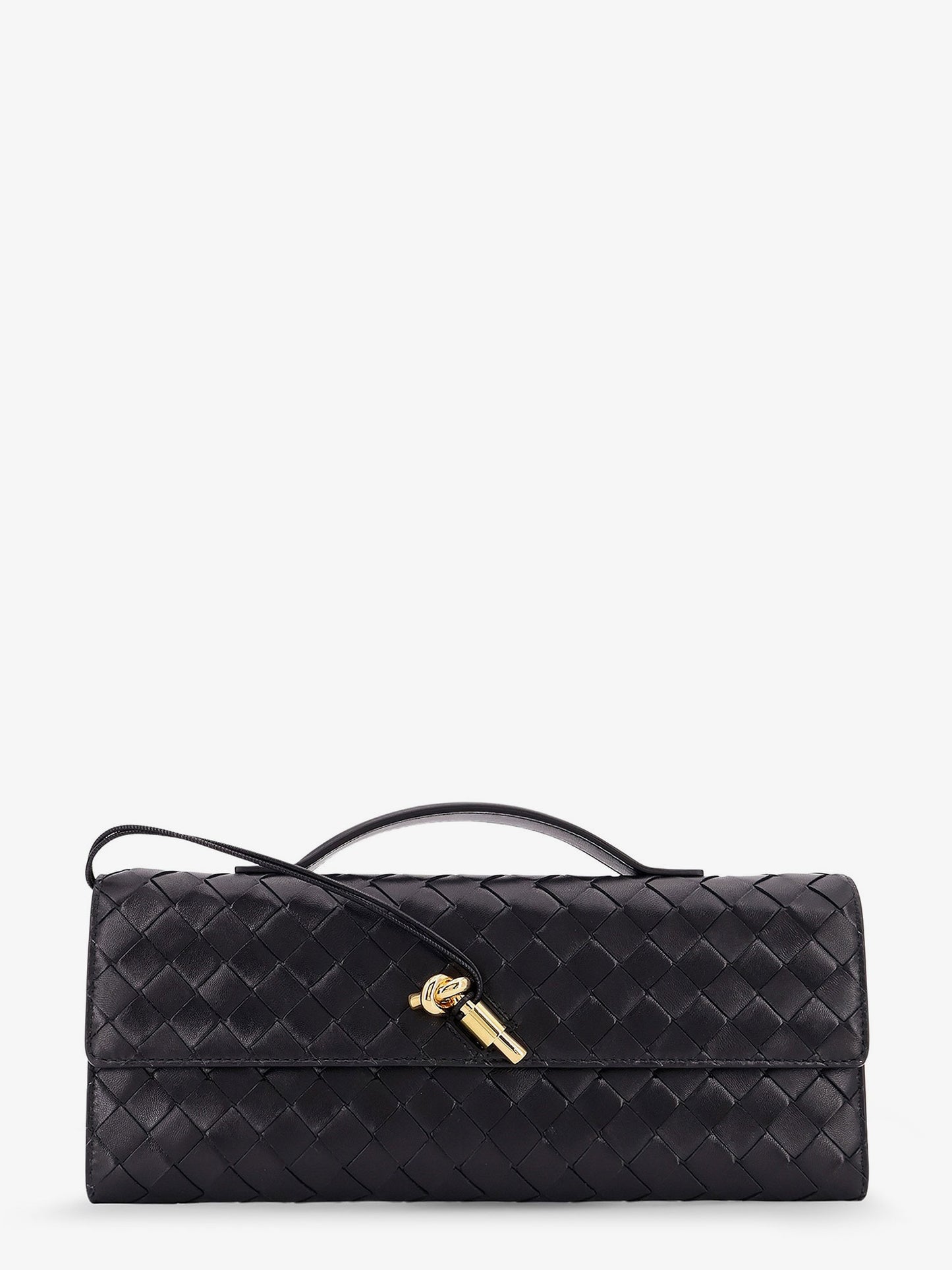 Andiamo Leather Clutch with Intrecciato Pattern