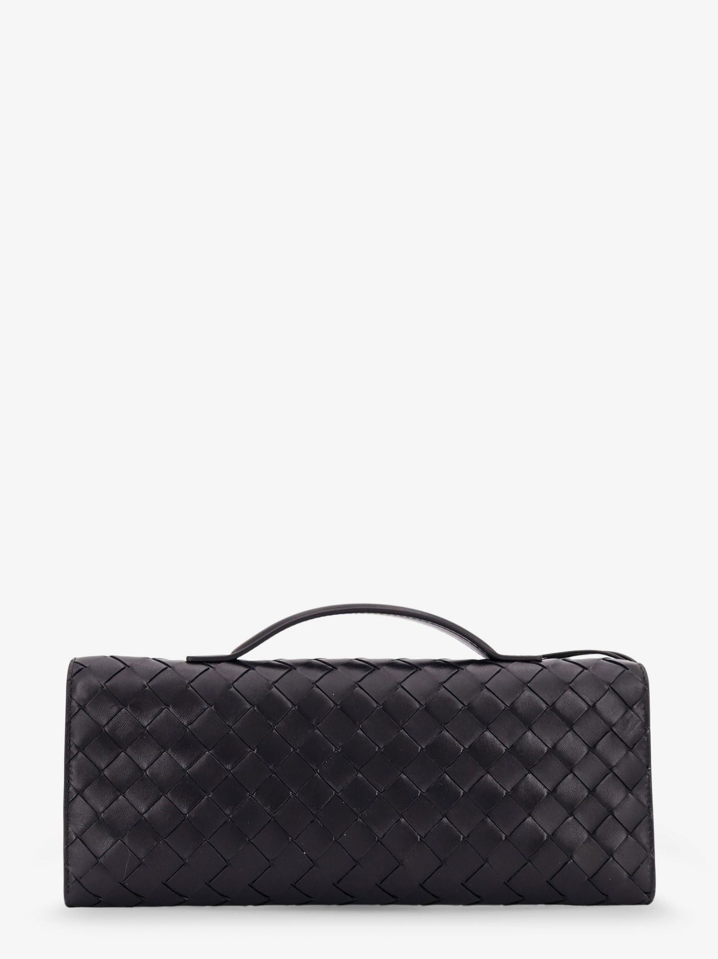 Andiamo Leather Clutch with Intrecciato Pattern