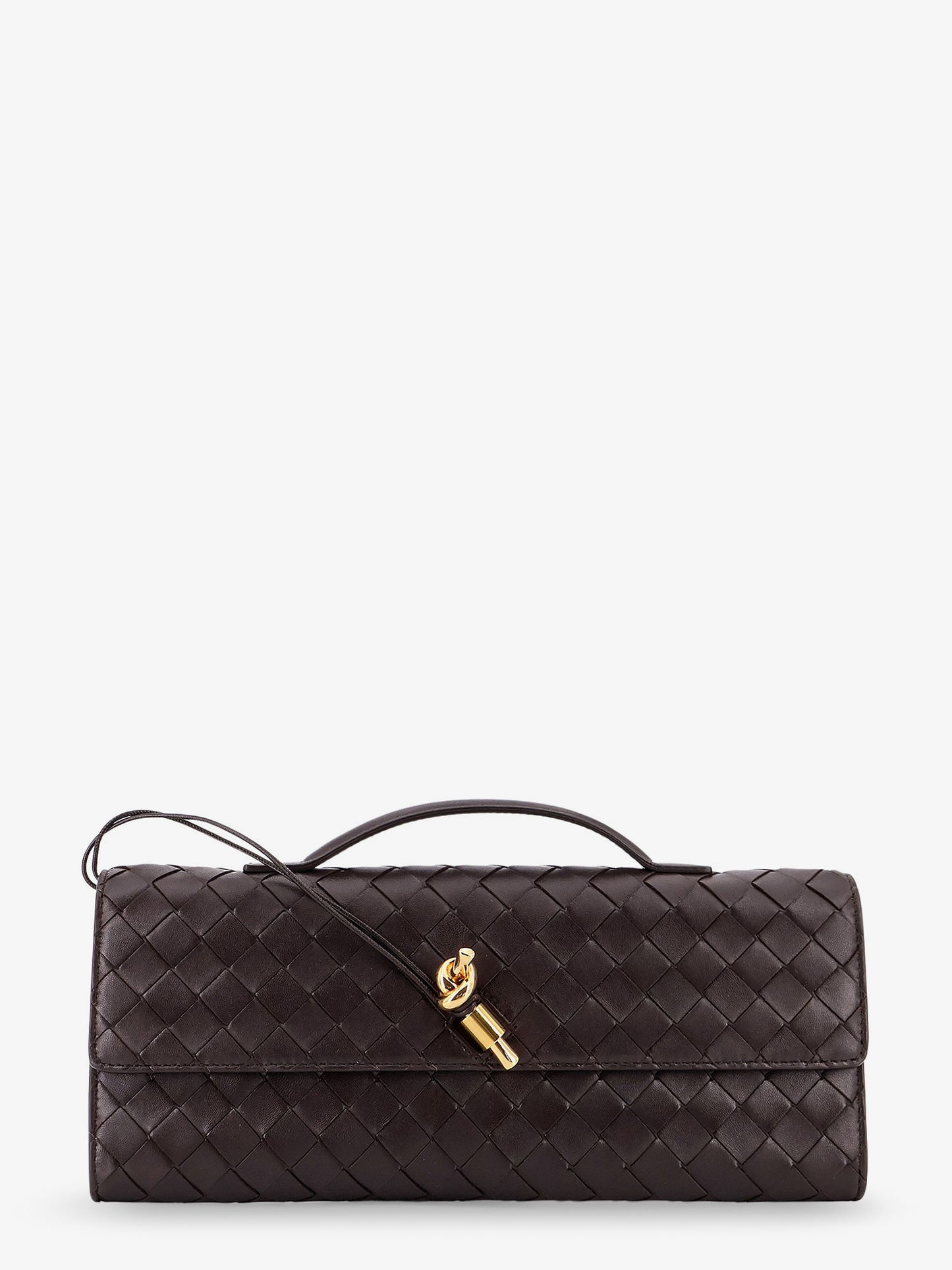 Andiamo Leather Clutch with Intrecciato motif