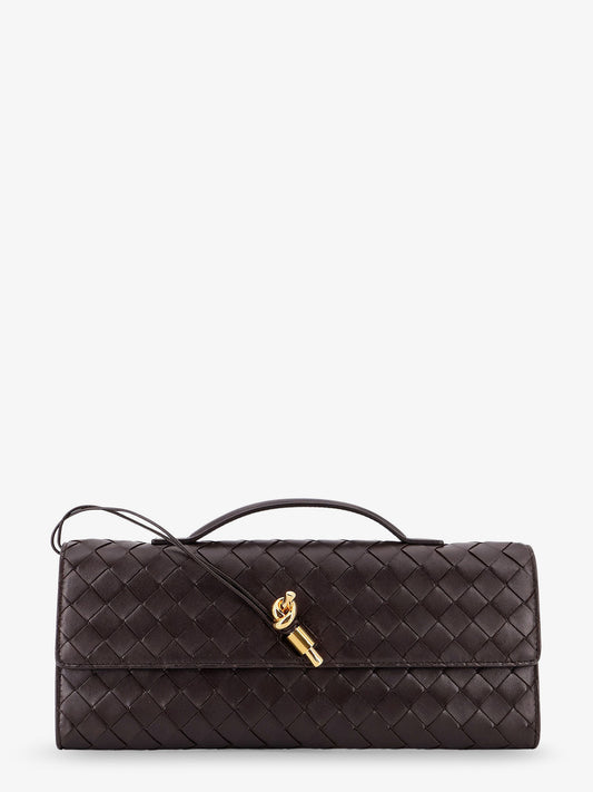 Andiamo Leather Clutch with Intrecciato motif