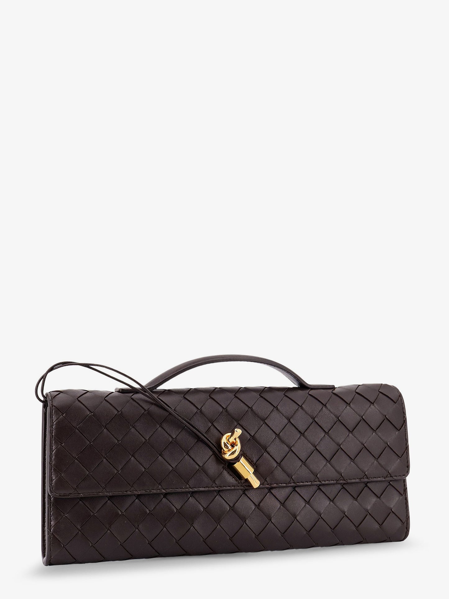 Andiamo Leather Clutch with Intrecciato motif