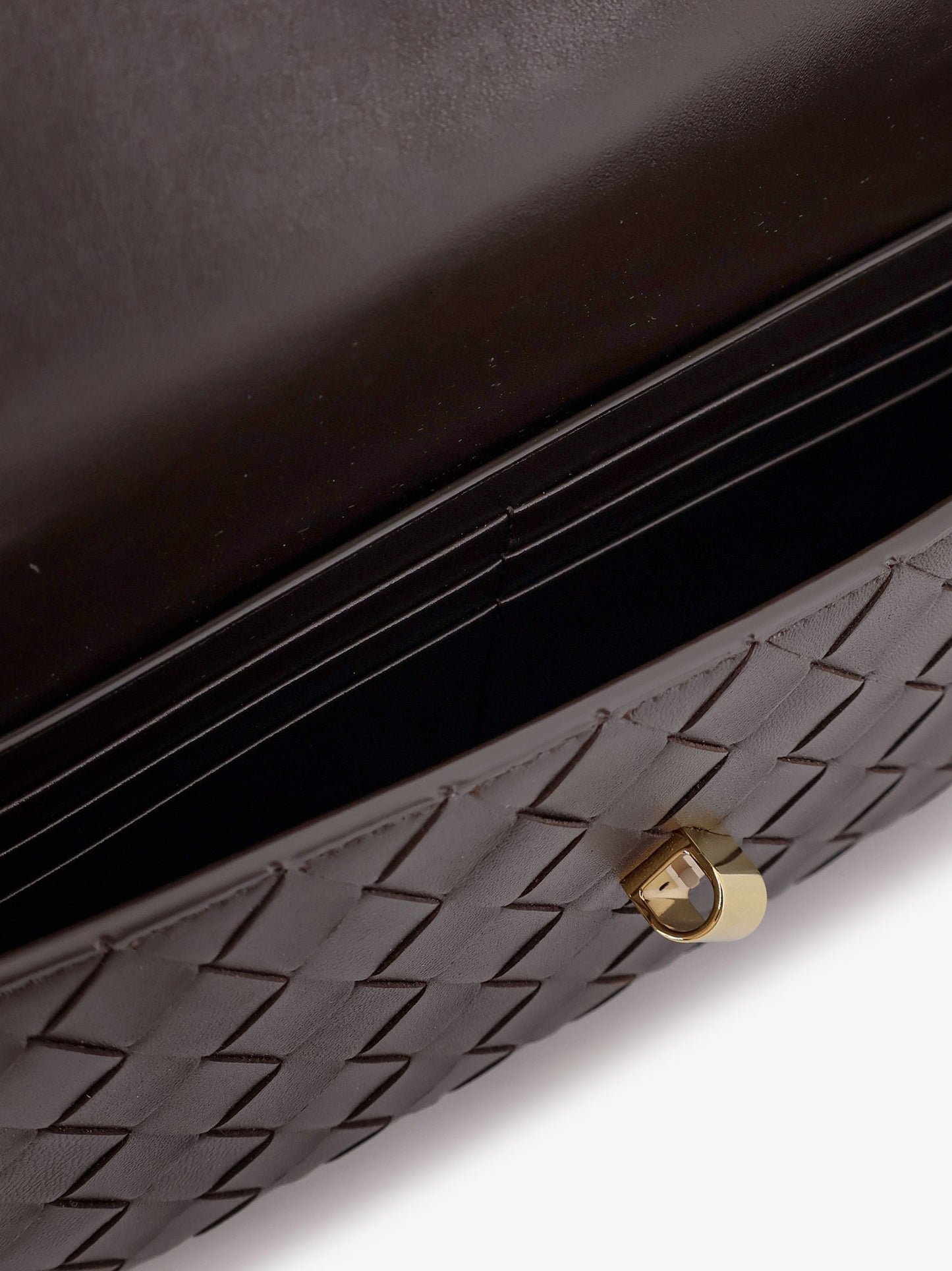 Andiamo Leather Clutch with Intrecciato motif