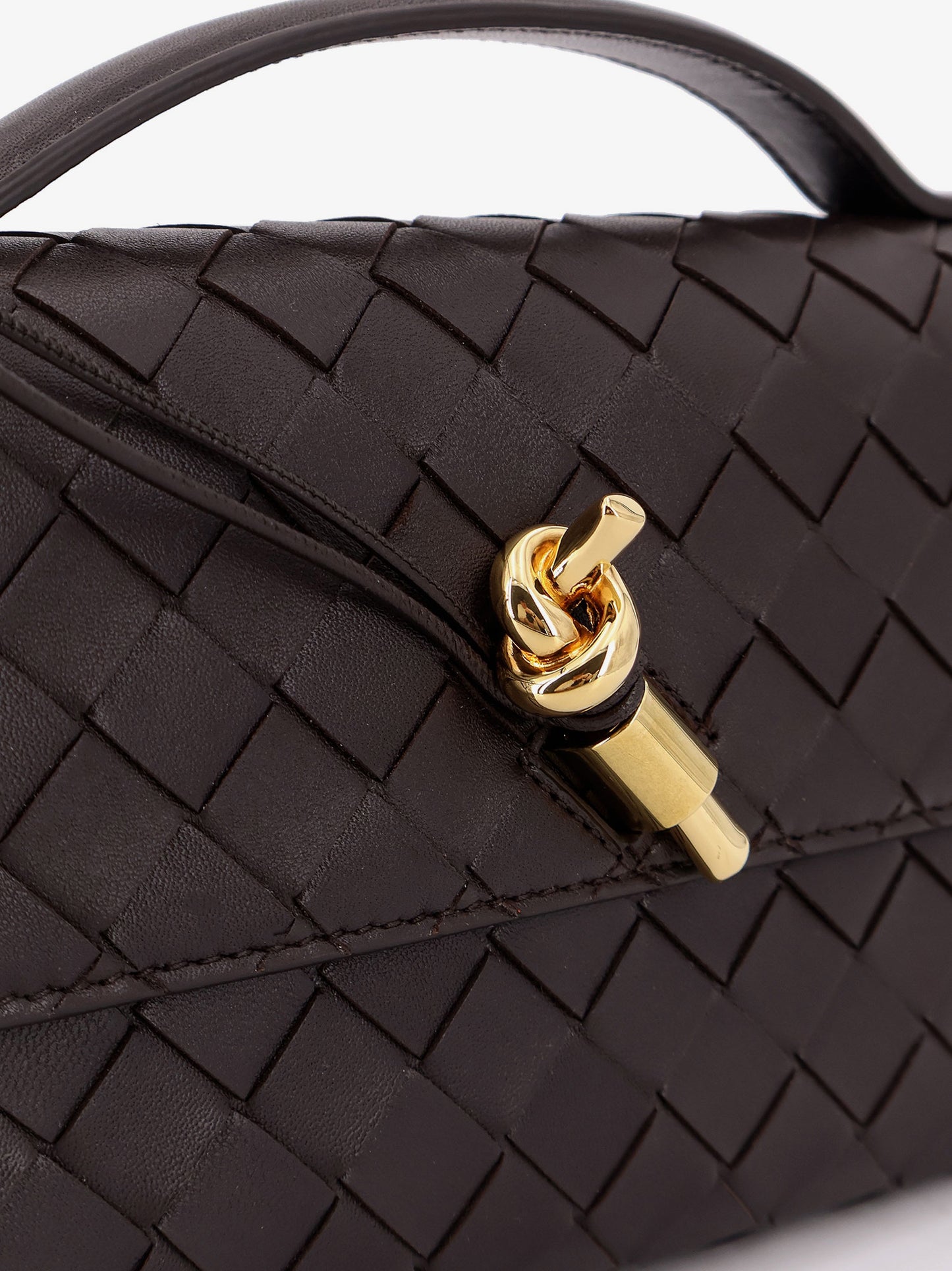 Andiamo Leather Clutch with Intrecciato motif