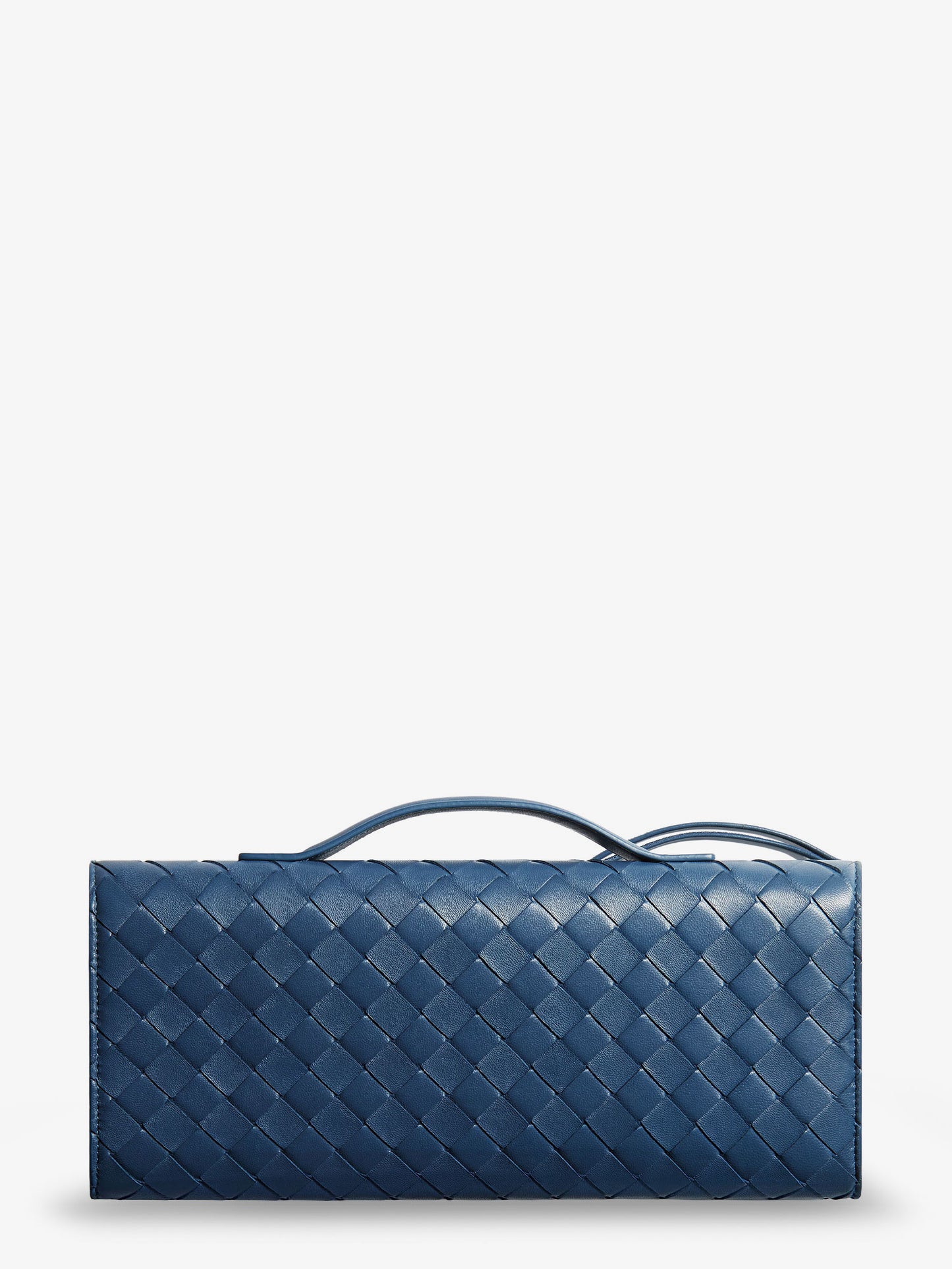 Andiamo Leather Clutch with Intrecciato Pattern