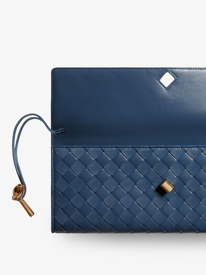 Andiamo Leather Clutch with Intrecciato Pattern thumbnail
