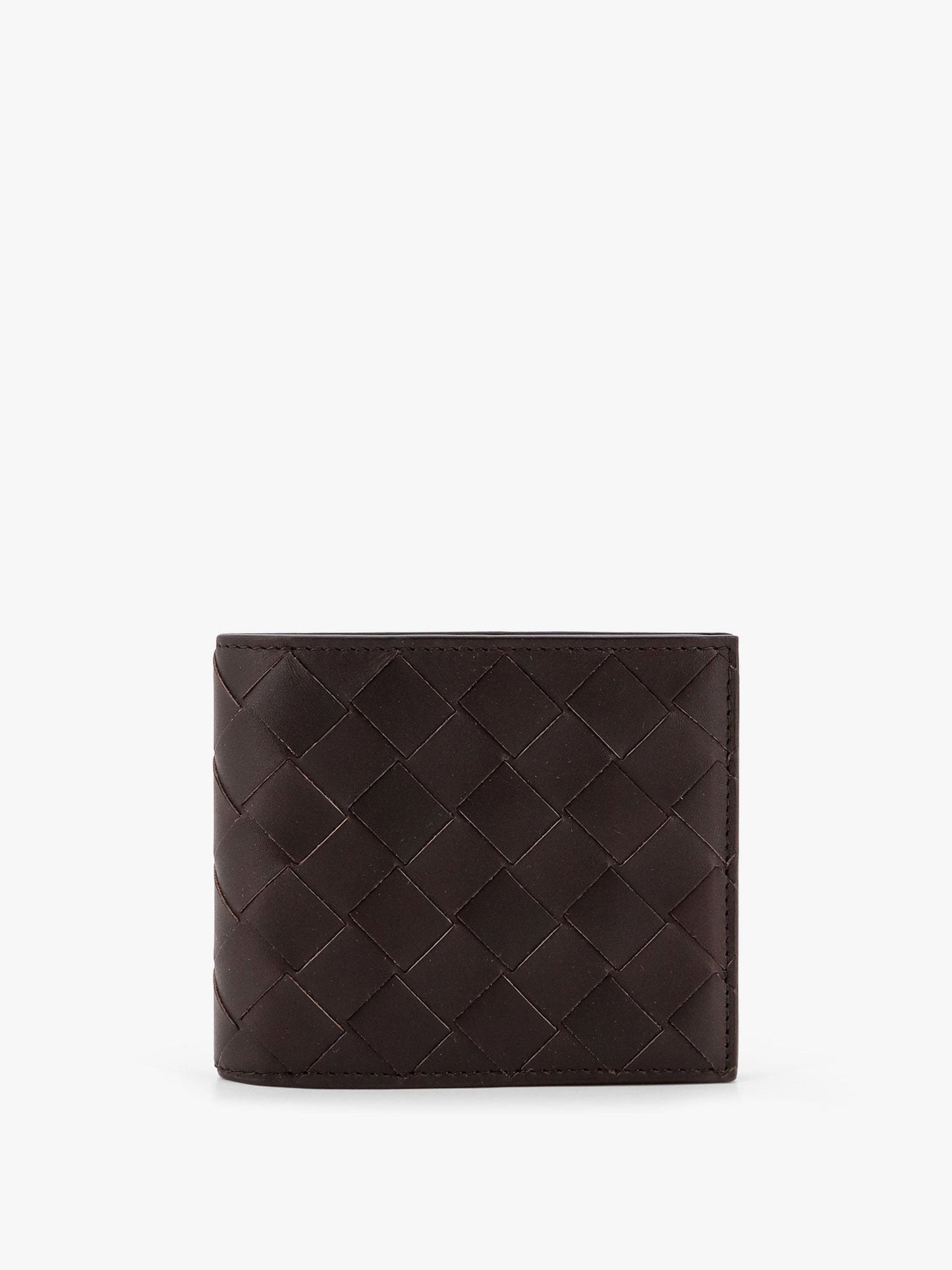 Leather walllet with Intrecciato motif