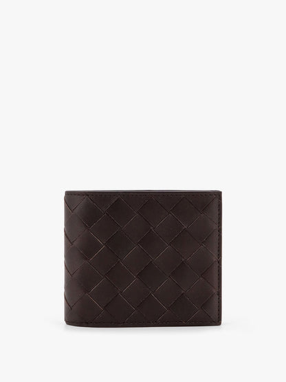 Leather walllet with Intrecciato motif thumbnail