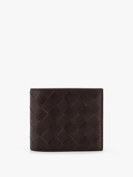 Leather walllet with Intrecciato motif
