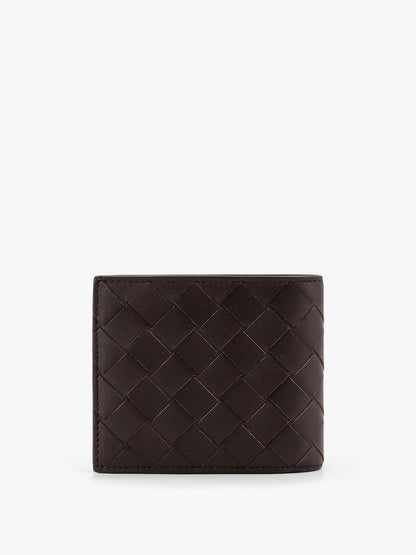 Leather walllet with Intrecciato motif thumbnail