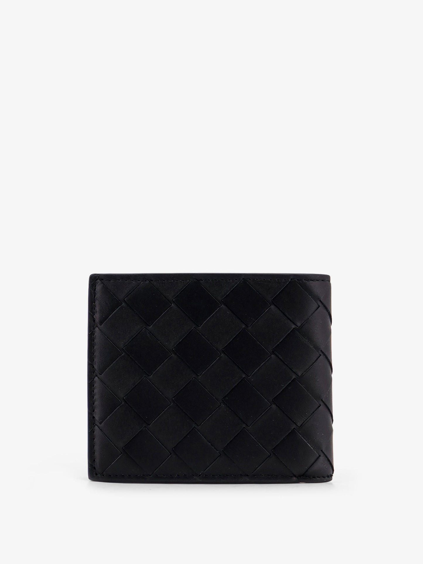 Leather wallet with Intrecciato pattern