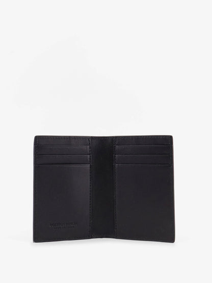Leather card holder with Intrecciato pattern thumbnail