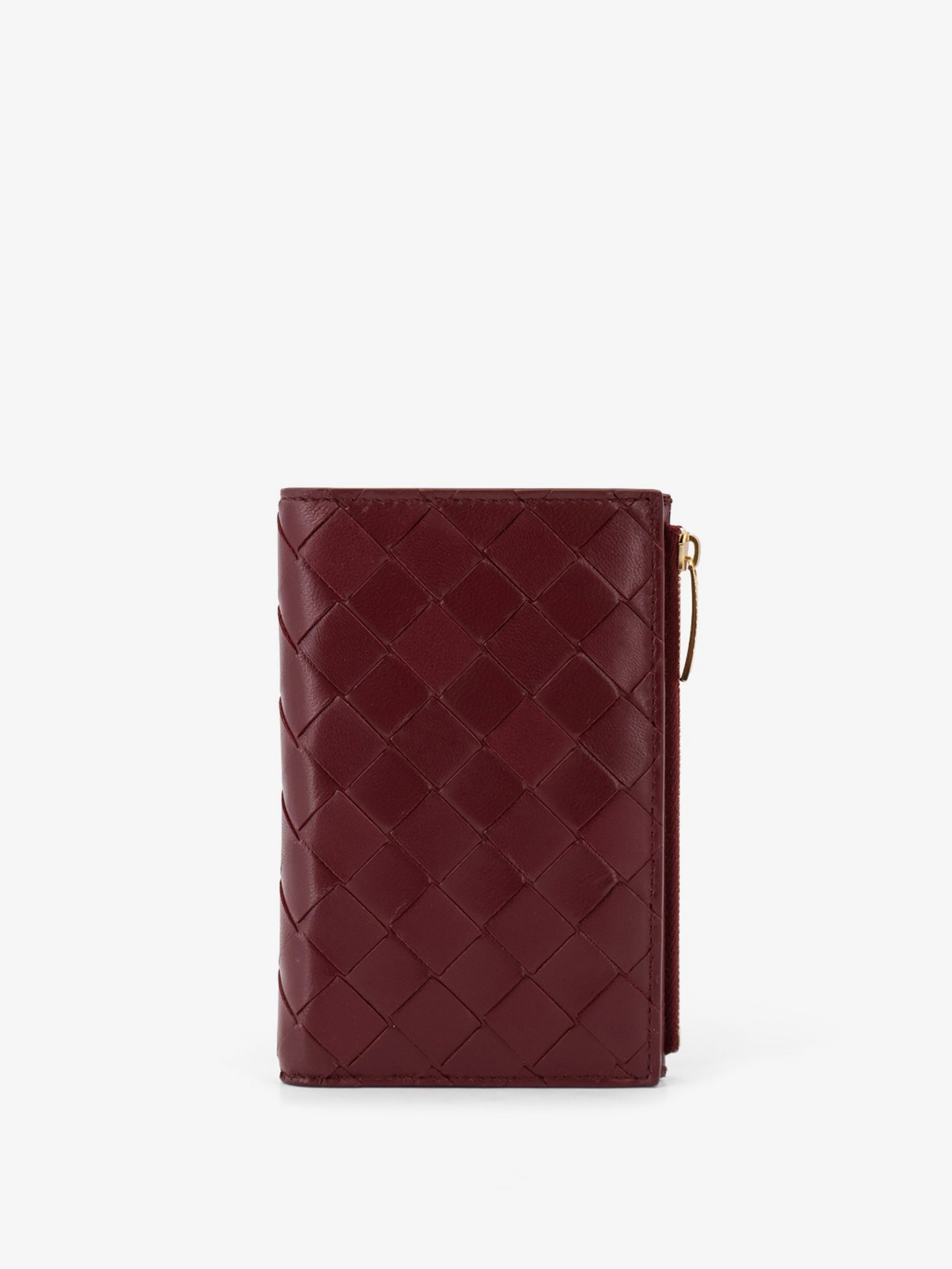 Leather walle with Intrecciato motif