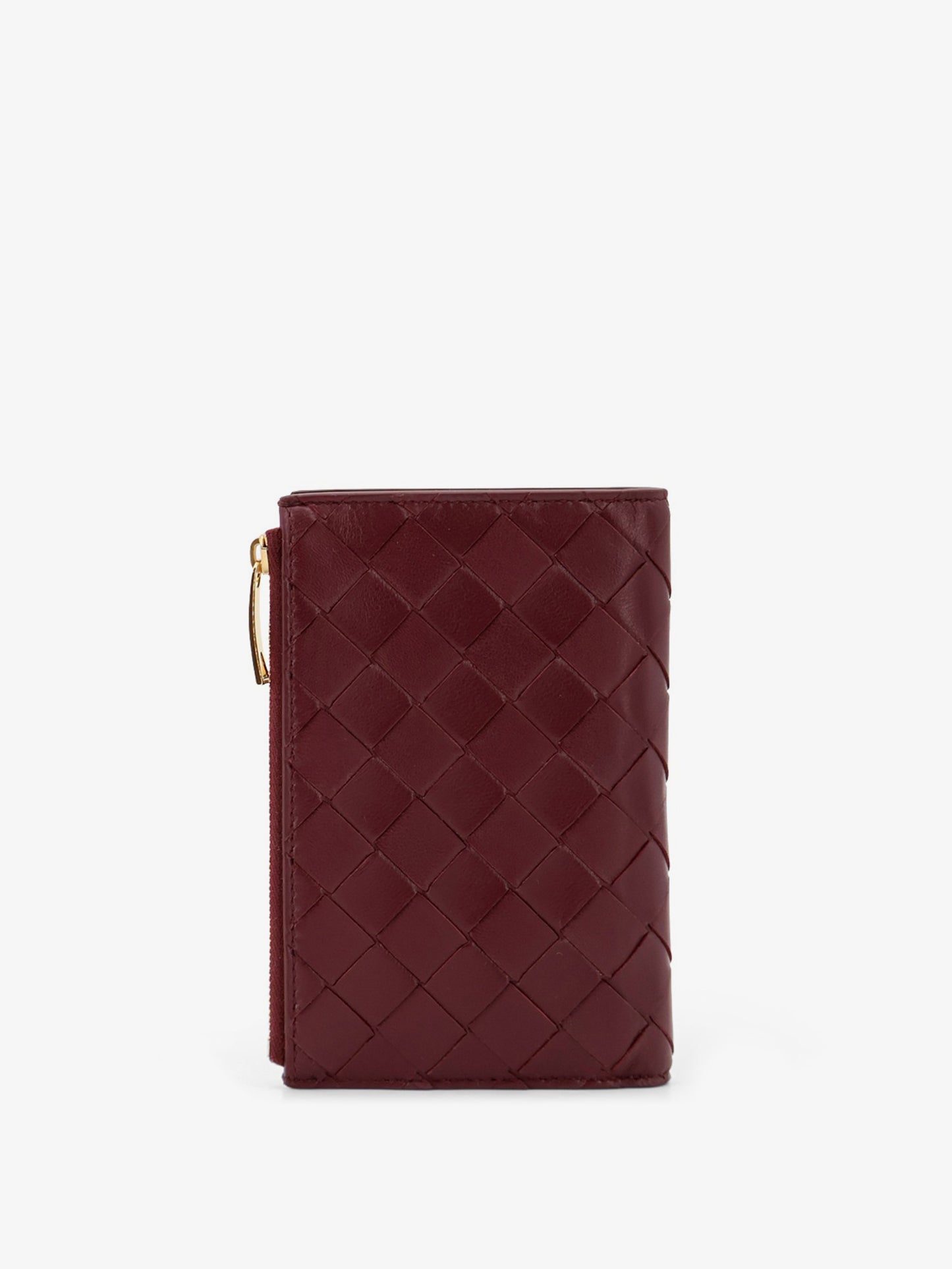 Leather walle with Intrecciato motif