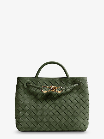 Small Andiamo suede handbag with Intrecciato motif thumbnail