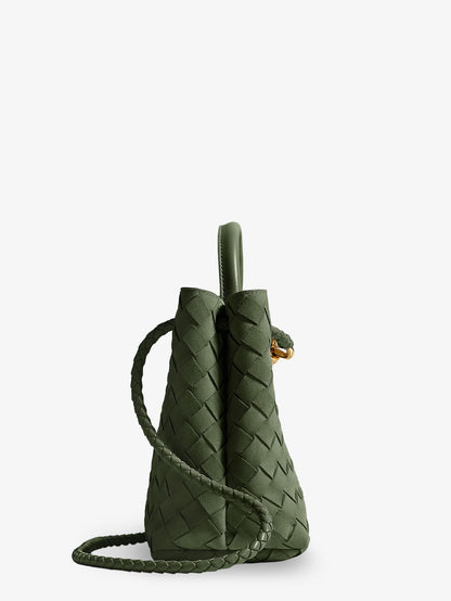 Small Andiamo suede handbag with Intrecciato motif thumbnail