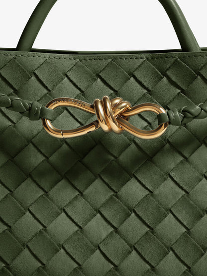 Small Andiamo suede handbag with Intrecciato motif thumbnail