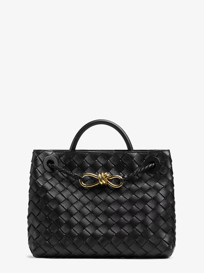 Andiamo Small leather crossbody bag with Intrecciato motif thumbnail