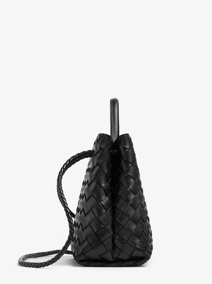 Andiamo Small leather crossbody bag with Intrecciato motif thumbnail
