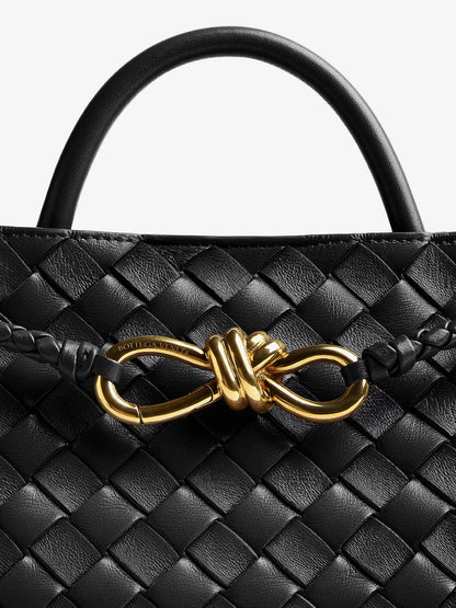 Andiamo Small leather crossbody bag with Intrecciato motif thumbnail
