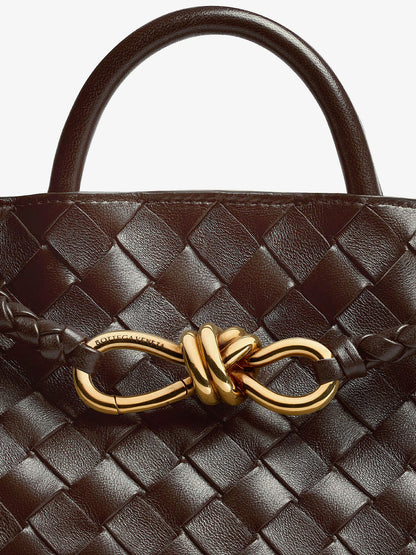 Andiamo Small leather crossbody bag with Intrecciato motif thumbnail