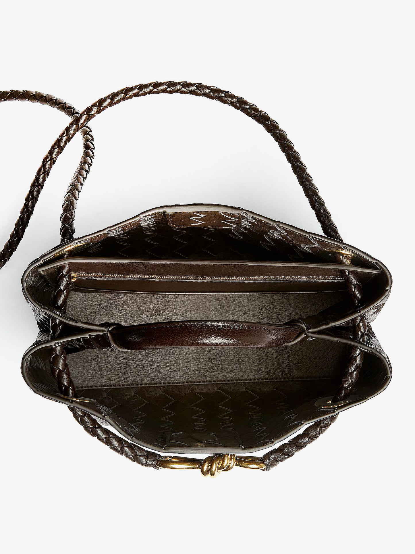 Andiamo Small leather crossbody bag with Intrecciato motif