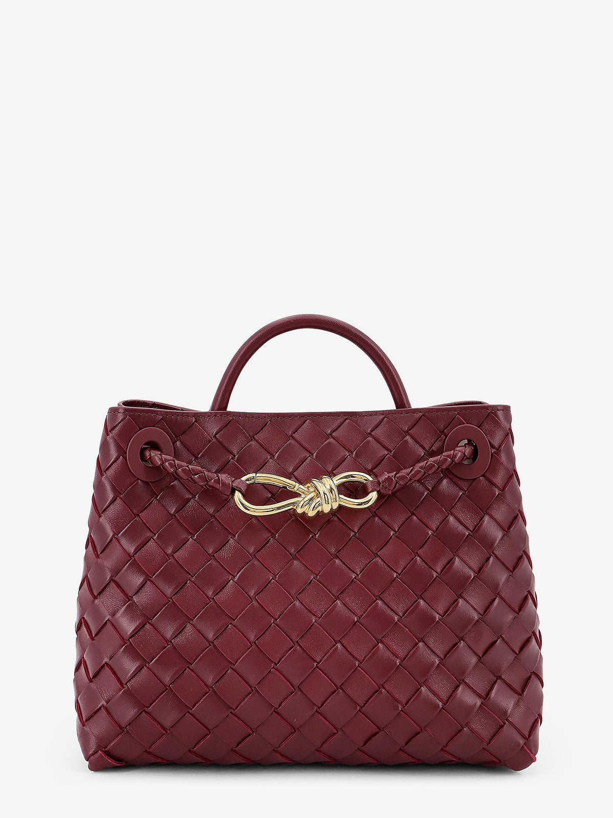 Borsa a tracolla Andiamo Small in pelle con motivo intrecciato