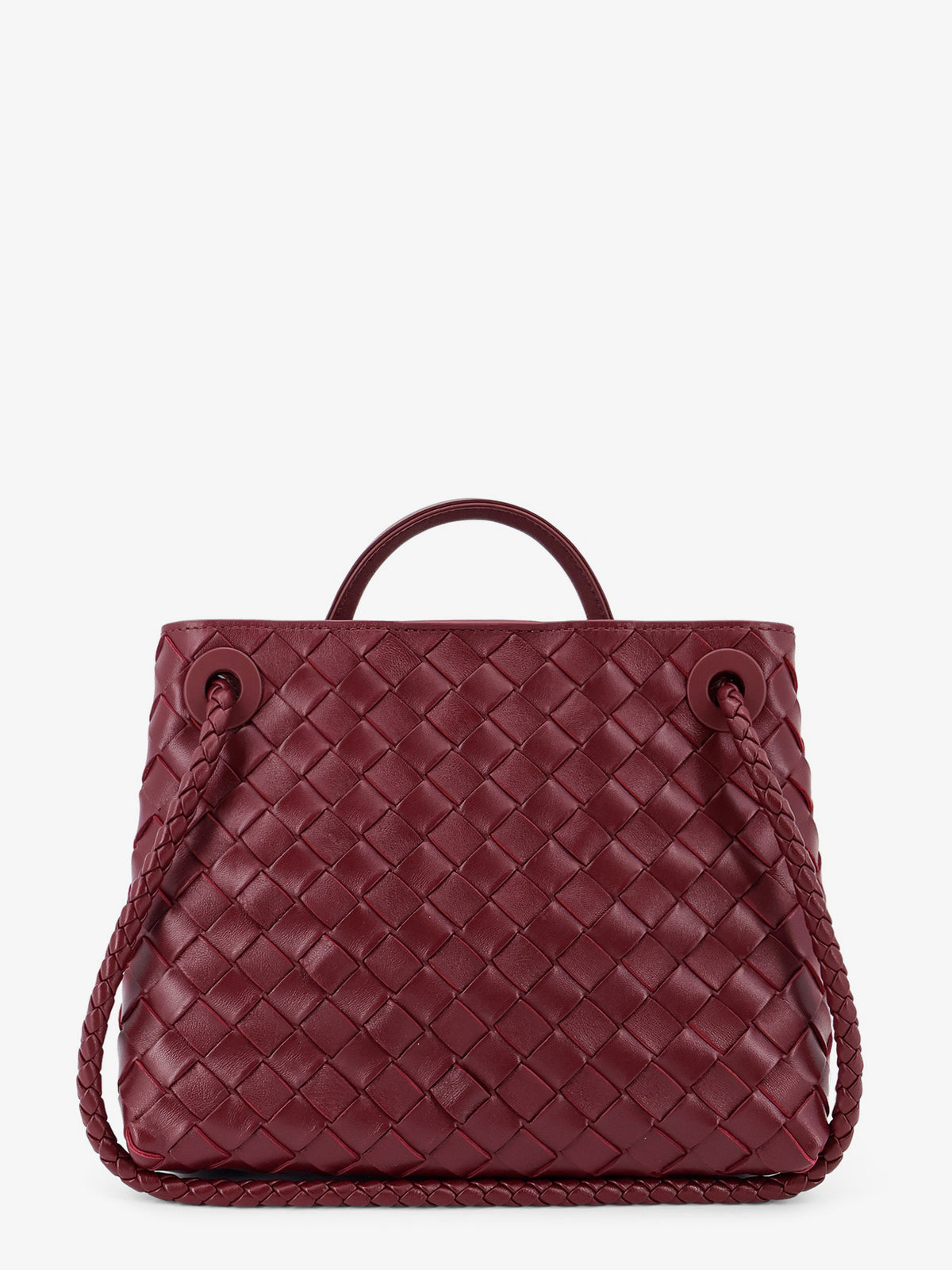 Borsa a tracolla Andiamo Small in pelle con motivo intrecciato