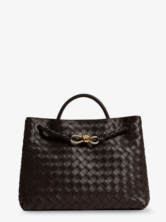 Andiamo leather handbag with Intrecciato pattern