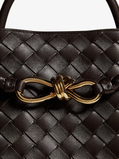 Andiamo leather handbag with Intrecciato pattern thumbnail