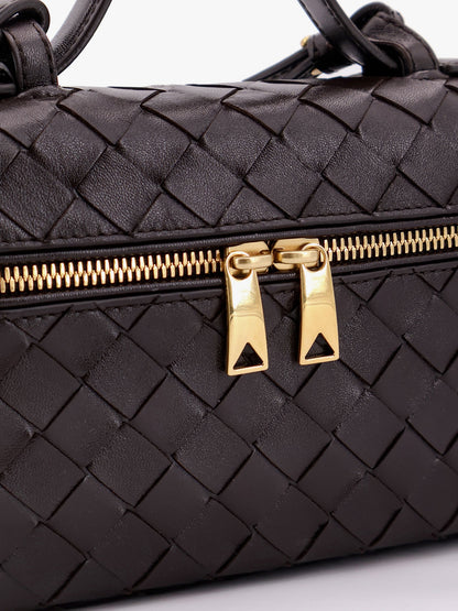 Bang Bang leather shoulder bag with Intrecciato pattern thumbnail