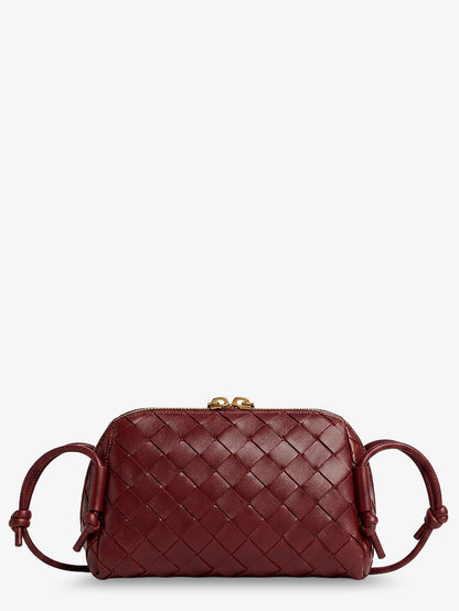 Concert Pouch Leather Shoulder Bag with Intrecciato Pattern thumbnail