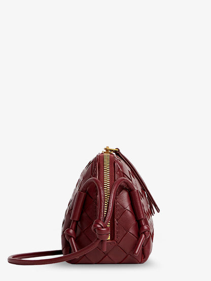 Concert Pouch Leather Shoulder Bag with Intrecciato Pattern thumbnail