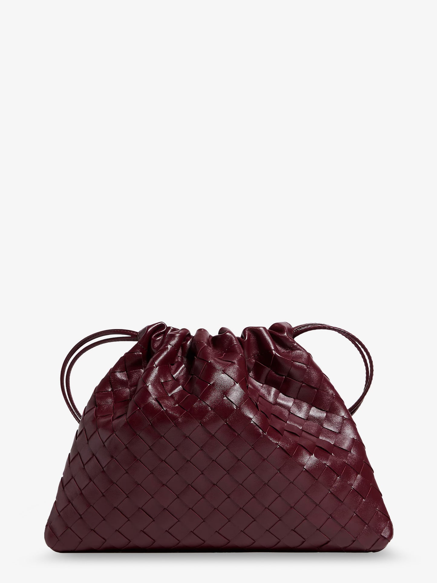Pochette Dustbag Medium in pelle con effetto Intrecciato