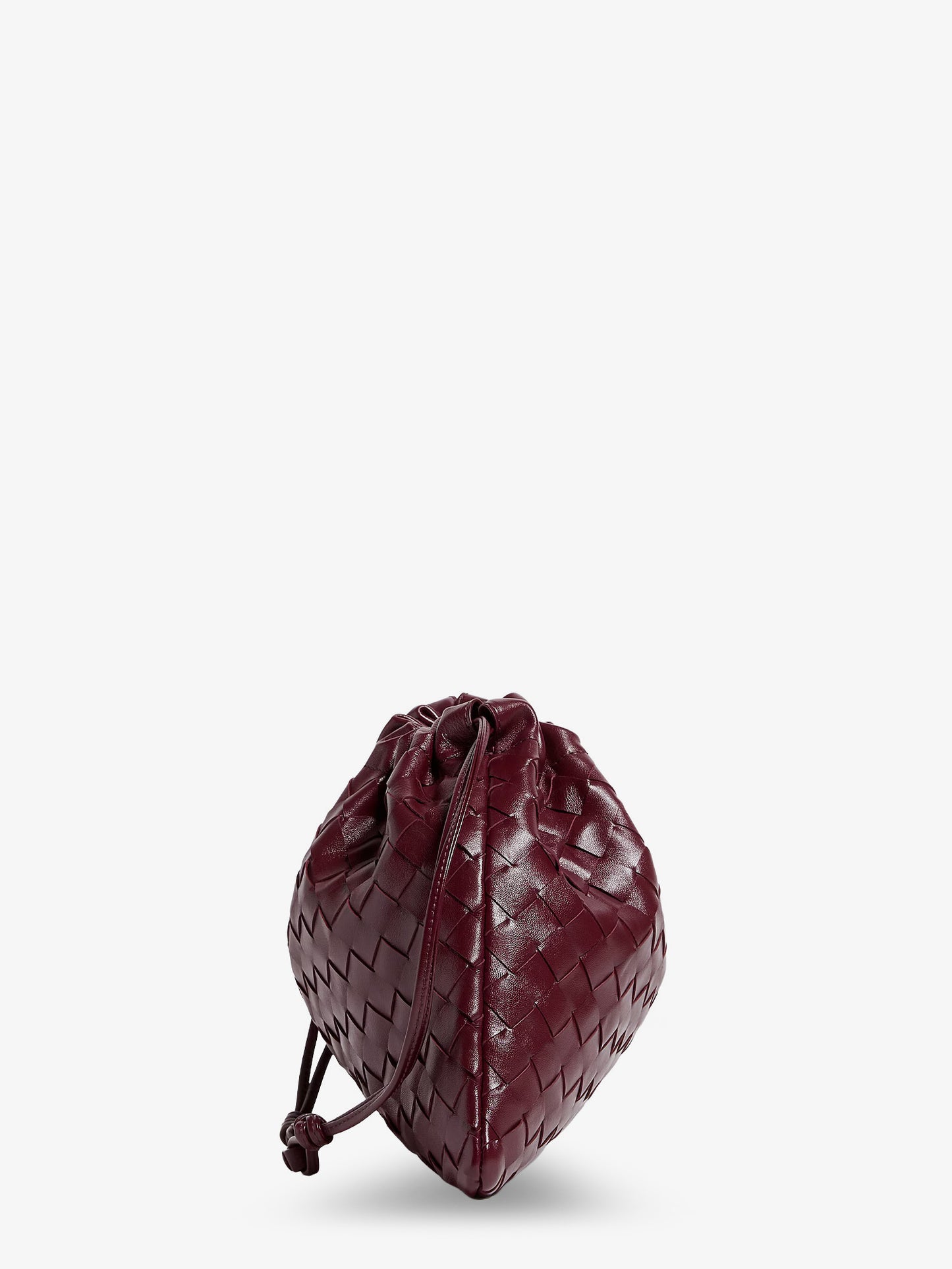 Pochette Dustbag Medium in pelle con effetto Intrecciato