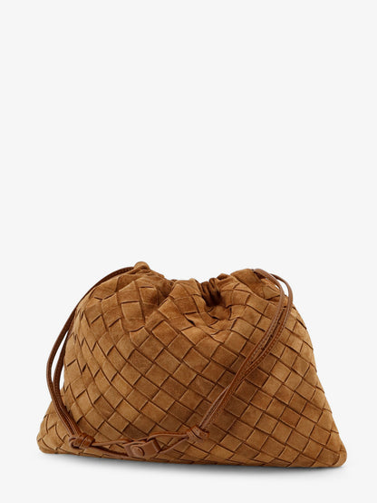 Medium Dustbag in suede with Intrecciato effect thumbnail
