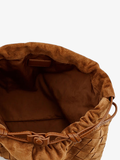 Medium Dustbag in suede with Intrecciato effect thumbnail